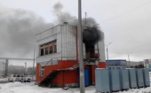 Пожар в железнодорожной будке Северодвинска