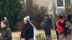 Бывший президент Грузии Михаил Саакашвили встретил инаугураци Дональда Трампа в кустах